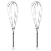 Mini frusta manuale in acciaio inossidabile manuale per uso domestico da 2 pezzi, dimensioni: 12 pollici