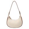 Niche Crescent Borsa a tracolla singola da donna per ascella (beige con marrone)