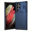 Per Samsung Galaxy S21 Ultra 5G Custodia scorrevole Camshield TPU + PC (blu)