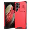 Custodia scorrevole Camshield TPU + PC per Samsung Galaxy S21 Ultra 5G (rossa)