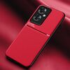 Per OPPO Reno11 F 5G Global Classic Tilt Strip Grano Magnetico Antiurto PC + Custodia per Telefono in TPU (Rosso)