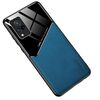 Per vivo V21 5G Custodia per telefono in vetro organico in pelle all-inclusive (blu)