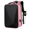 Zaino per laptop antifurto con blocco password di grande capacità da 16 pollici con porta USB (rosa)