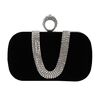 Borsa da sera decorata a forma di U Pochette da sera per banchetti da donna (nera)