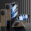 Per vivo X Fold3 Pro GKK Custodia per telefono antiurto in pelle con cerniera magnetica integrata (marrone opaco)