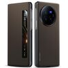 Per vivo X Fold3 Pro SULADA Kevlar 600D Texture Smart Window Custodia in pelle per telefono (marrone)