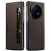 Per vivo X Fold3 SULADA Kevlar 600D Texture Smart Window Custodia in pelle per telefono (marrone)