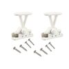 Fermaporta in nylon per camper, 2 pezzi/set con molla (bianco)