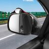 3R 3R-156 Specchietto per angolo cieco HD ausiliario 2 in 1 per auto con protezione antipioggia in fibra di carbonio, stile: forma ovale