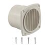 Prese d'aria con feritoie per yacht/camper da 93,5 mm con viti (bianco)