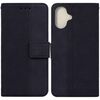 Custodia per telefono in pelle goffrata geometrica per iPhone 16 (nera)