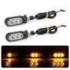 2 pezzi 12 V 3 LED per moto, mini indicatori di direzione ad acqua (trasparente)