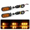 2 pezzi 12 V 3 LED per moto, mini indicatori di direzione per acqua (giallo)