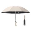 Ombrello completamente automatico per pioggia o sole, pieghevole, unisex, per parasole, stile: beige invertito, 125 cm.