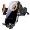 Supporto per telefono cellulare con staffa per caricabatterie wireless X15, supporto per presa d'aria per auto (argento)
