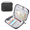 Portafoglio portapassaporto HAWEEL, portadocumenti, porta carte di credito con manico (nero)