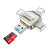 Yesido GS23 USB 3.0 a USB-C / Tipo-C + Micro USB + Adattatore OTG 4 in 1 a 8 pin (Oro)