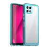Per T-Mobile REVVL 7 5G Custodia per telefono in TPU ibrido acrilico serie colorata (blu trasparente)