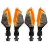MK-236 4pcs 22LED moto V linea bicolore luce di svolta segnale angolo luce (giallo rosso)