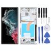 Per Samsung Galaxy S22 Ultra 5G SM-S908B Digitalizzatore schermo LCD originale assemblaggio completo con cornice (bianco)