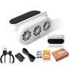 Ventilatore di scarico per finestrino dell'auto USB plug-in Ventilatore di ventilazione di raffreddamento per circolazione d'aria per auto, colore: bianco solare