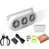 Ventilatore di scarico per finestrino dell'auto USB plug-in Ventilatore di ventilazione di raffreddamento per circolazione d'aria per auto, colore: bianco