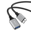 USB 3.0 A Female to Micro B Mobile Hard Disk Adapter Cable, Length:0.5m