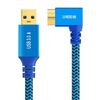 USB 3.0 A to Micro B 3.0 Male Mobile Hard Drive Data Connection Cable, Length:1m(Blue)