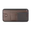 Borsa portaoggetti con cerniera per visiera parasole per auto (marrone)