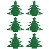 6 pezzi/pacco Decorazioni natalizie Borsa per stoviglie a forma di albero di Natale con coltello e forchetta (verde)