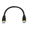 Cavo USB a doppia estremità USB 3.0 maschio a USB 3.0 maschio, lunghezza: 0,6 m (nero)