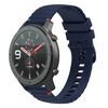 Per Amazfit Watch GTR Wavy Dotted Stitched 22mm Cinturino in silicone (blu navy)