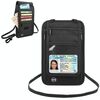 HAWEEL Portafoglio da collo per passaporto, organizer per documenti, porta carte di credito (nero)