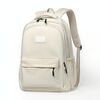 Zaino tinta unita, borsa da scuola per adolescenti, borsa da viaggio a tracolla per uomo e donna (bianco)