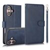 Per iPhone 16 Custodia in pelle con cover posteriore magnetica staccabile 2 in 1 in vitello (blu)