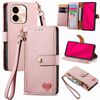 Per vivo Y37 Pro Love Zipper Lanyard Custodia in pelle per telefono (rosa)