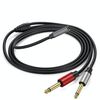 Cavo audio adattatore splitter mono Y da 3,5 mm TRS femmina a 2 x 6,35 mm TS maschio placcato oro da 3 m (nero)