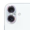 Per iPhone 16/16 Plus 9H Point Drill Camera Lens Protector Ring (colorato)