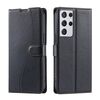 Per Samsung Galaxy S21 Ultra 5G Voltage Custodia per telefono in pelle ultrasottile a pois (nera)