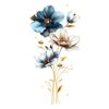 PH-QT670 Bellissimi adesivi con texture in rilievo 3D a forma di fiore, per la decorazione della camera da letto dei bambini, per la casa