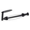 Portarotolo di carta da cucina in acciaio inox con smorzatore, porta rotolo di carta per pellicola trasparente senza perforazione, stile: YS1 Round Black Silver Line