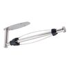 Porta rotolo di carta da cucina in acciaio inox con smorzatore, porta rotolo di carta per pellicola trasparente senza perforazione, stile: YS1 rotondo argento