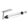 Porta rotolo di carta da cucina in acciaio inox con smorzatore, porta rotolo di carta per pellicola trasparente senza perforazione, stile: YS1 quadrato argento