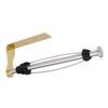 Porta rotolo di carta da cucina in acciaio inox con smorzatore, porta rotolo di carta per pellicola trasparente senza perforazione, stile: YL3 quadrato bicolore