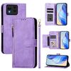 Per Asus Zenfone 11 Ultra Multi-Card Slots Zipper Wallet Custodia in pelle per telefono (viola)