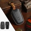 Per Toyota Car Leather Key Cover protettiva in pelle di vacchetta, versione con due chiavi (nero)