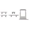 Per iPhone 16 Pro Max Vassoio Scheda SIM Originale + Tasti Laterali (Bianco)