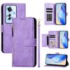 For OPPO Reno11 F 5G Global Multi-Card Slots Zipper Wallet Leather Phone Case(Purple)