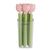 5 pezzi/scatola clip di tenuta per sacchetti di cibo a forma di tulipano clip di tenuta per pane per snack portatile con scatola di immagazzinaggio magnetica (rosa)
