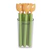 5 pezzi/scatola clip di tenuta per sacchetti di cibo a forma di tulipano clip di tenuta per pane per snack portatile con scatola di immagazzinaggio magnetica (arancione)